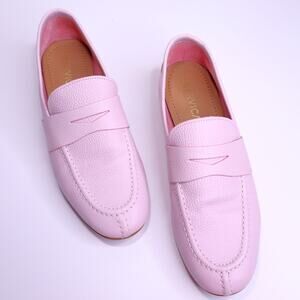 BERVICATO Soft Leather Penny Loafer Pink Casual Flat Women's 37/ US 7.5